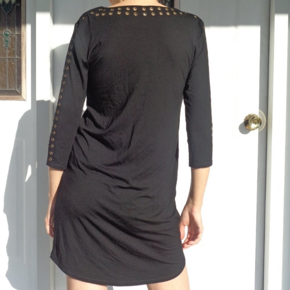 3/$15 RACHEL Rachel Roy dress black with metal accents pullover party size S - Picture 7 of 16